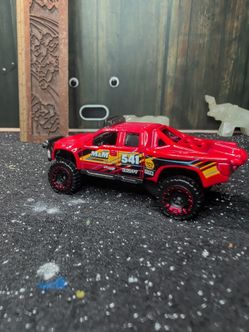 HOT WHEELS  TRUCKS SANDBLASTER 541 RED  " RACE "
