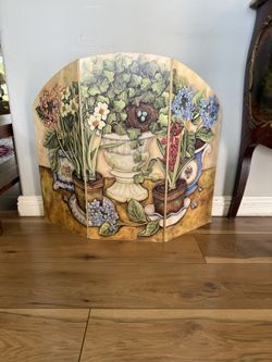Vintage fireplace screen