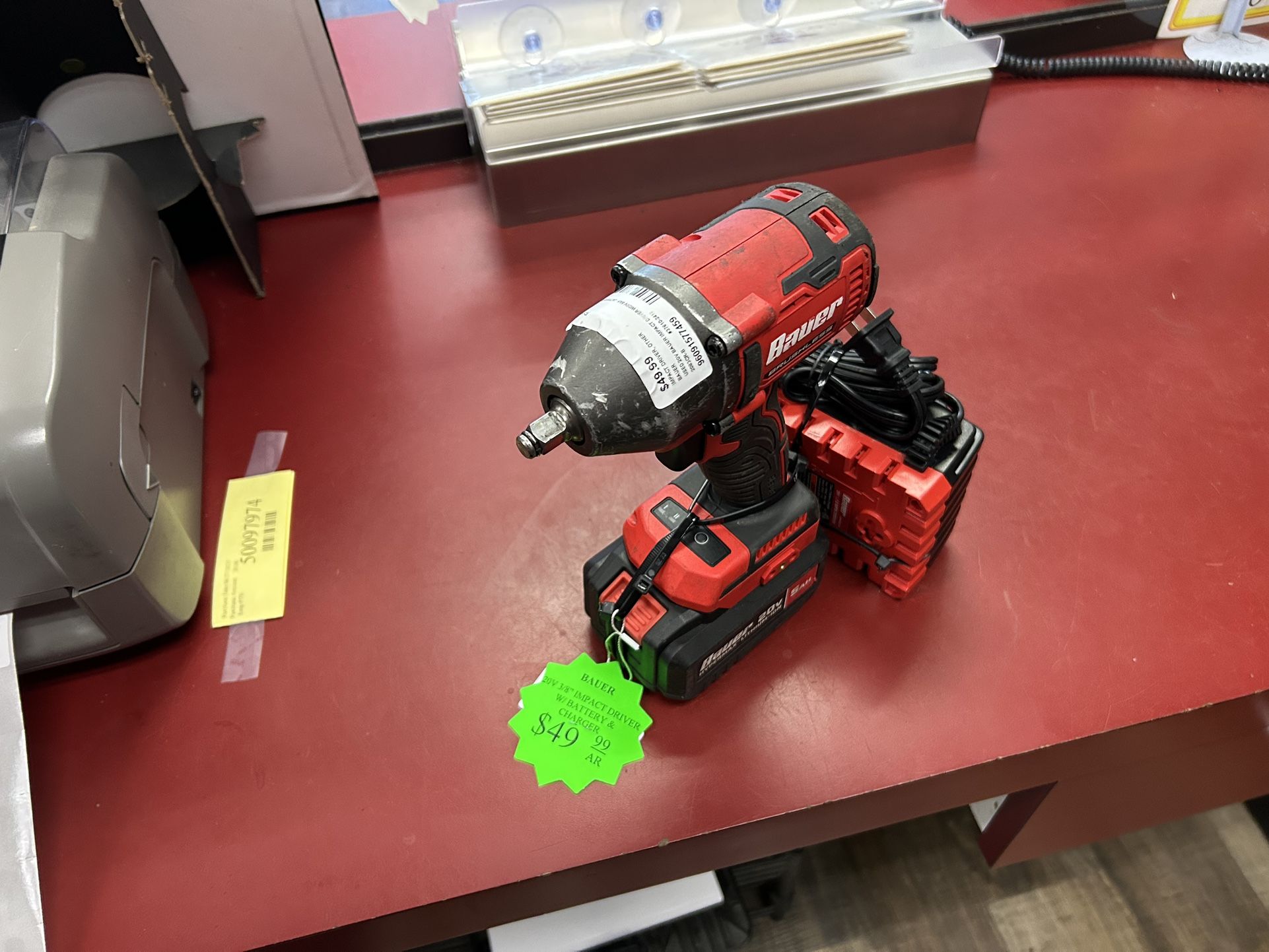 9609 Bauer 20v 3/8” Impact Driver With Battery And Charger1577459