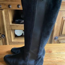 Black Suede Corso Como Knee High Boots 8.5 Size 