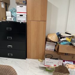 Wood Cabinet with Shelves 