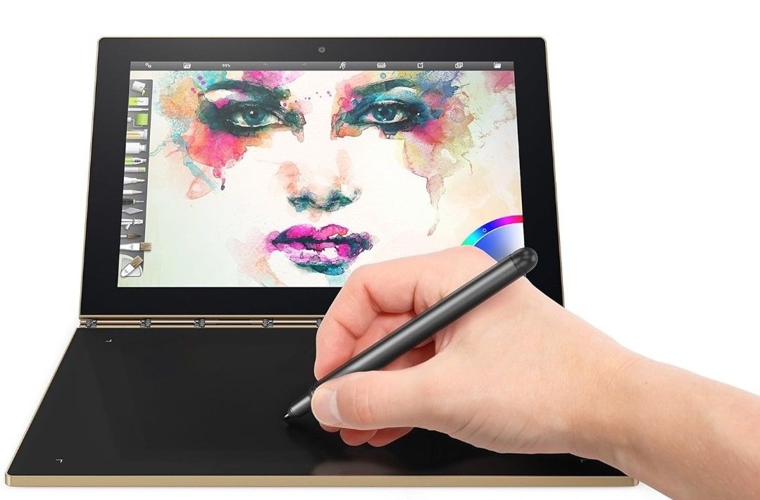 Lenovo Yoga Book - FHD 10.1" Android Tablet - 2 in 1 Tablet (Intel Atom x5-Z8550 Processor, 4GB RAM, 64GB SSD), Champagne Gold, ZNortel NTK54402E5, 24
