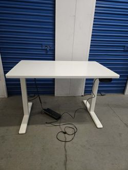 White Electric Standing Desk
