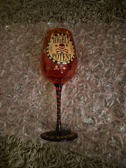 Halloween wine glass