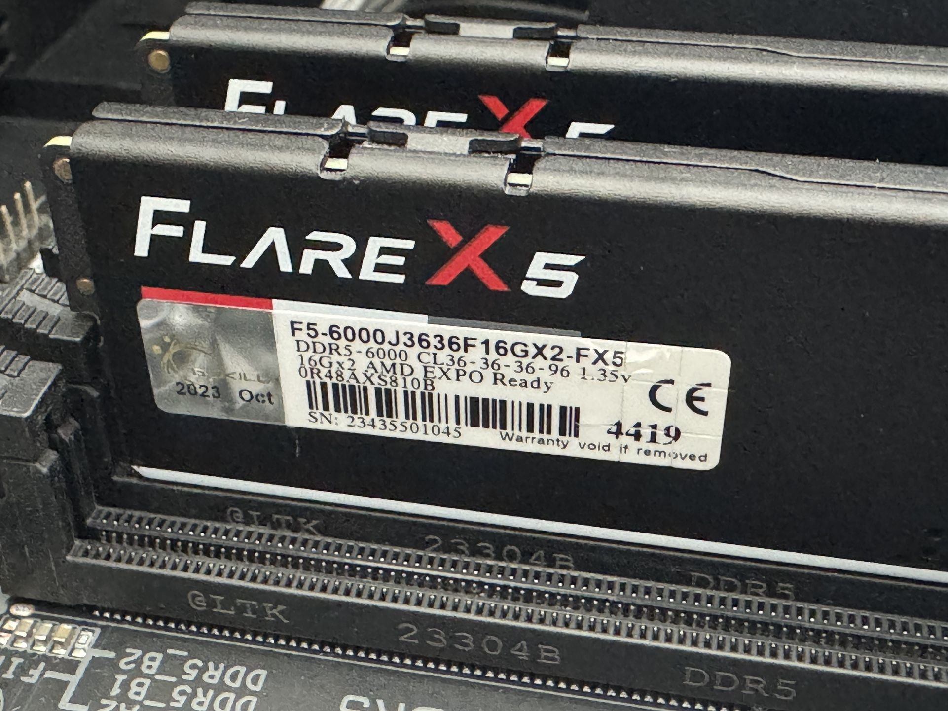 DDR5 Gskill Ram 32gb 2x16gb