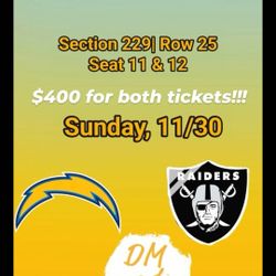 2 Raider Tickets