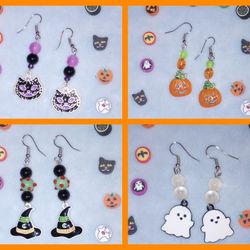Halloween Earrings Handmade Beaded U Pick 2 Pair 
