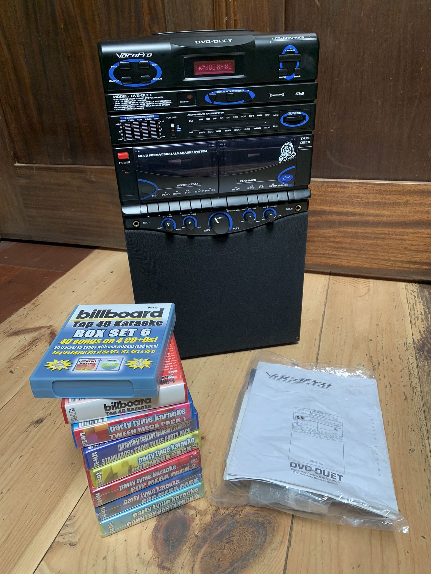 VocoPro DVD-Duet Karaoke Machine & 8 CD’s & Disco Ball Included