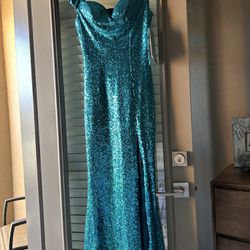 Beautiful turquoise sequin dress