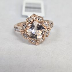10kt Rose Gold Morganite Ring