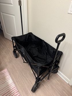 Black Folding Utility Wagon Cart