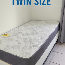 New Twin Mattress And Box Spring 2pc Bed Frame Is Not Included 