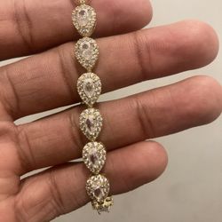24k Gold Diamond Bracelet