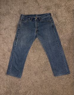 Levi’s 505 Men’s Jeans 36x32 Blue Denim Regular Fit Straight Leg 100% Cotton