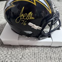 Joe alt Signed Autograph Color Rush Mini Helmet - La Chargers - BECKETT