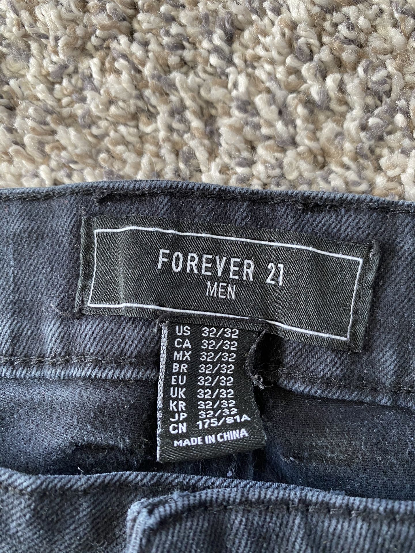 Men’s Forever 21 Biker Denim Jeans