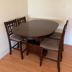 Kitchen Dining Table Extendable With 4 Chairs