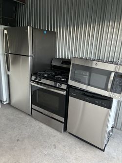 Kitchen set stainless steel gas stove 4 pieces
