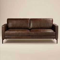 Brown Leather Sofa