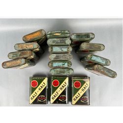 LOT OF 17 x VINTAGE BURLEY AND BRIGHT HALF AND HALF TOBACCO TINS- EMPTY