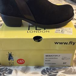 Fly London Black Ankle Boots 