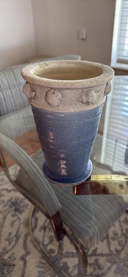 Ceramic Seashell Crackle Glaze Vase