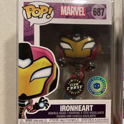 GLOW Ironheart CHASE Funko Pop *MINT* PIAB (Pop In A Box) Exclusive Marvel 687 protector Riri Williams Spiderman Iron Man