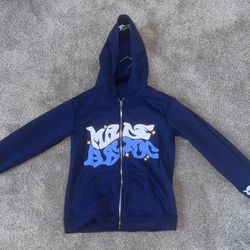 Blue Trendy ZipUp Hoodie