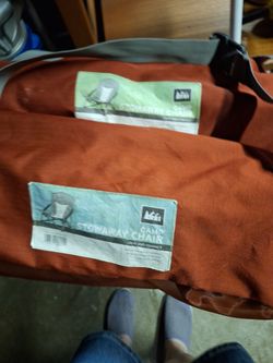 2 stowaway REI camping chairs