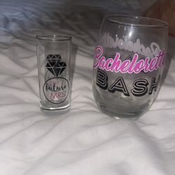 Bachelorette Glasses And Shot Glass