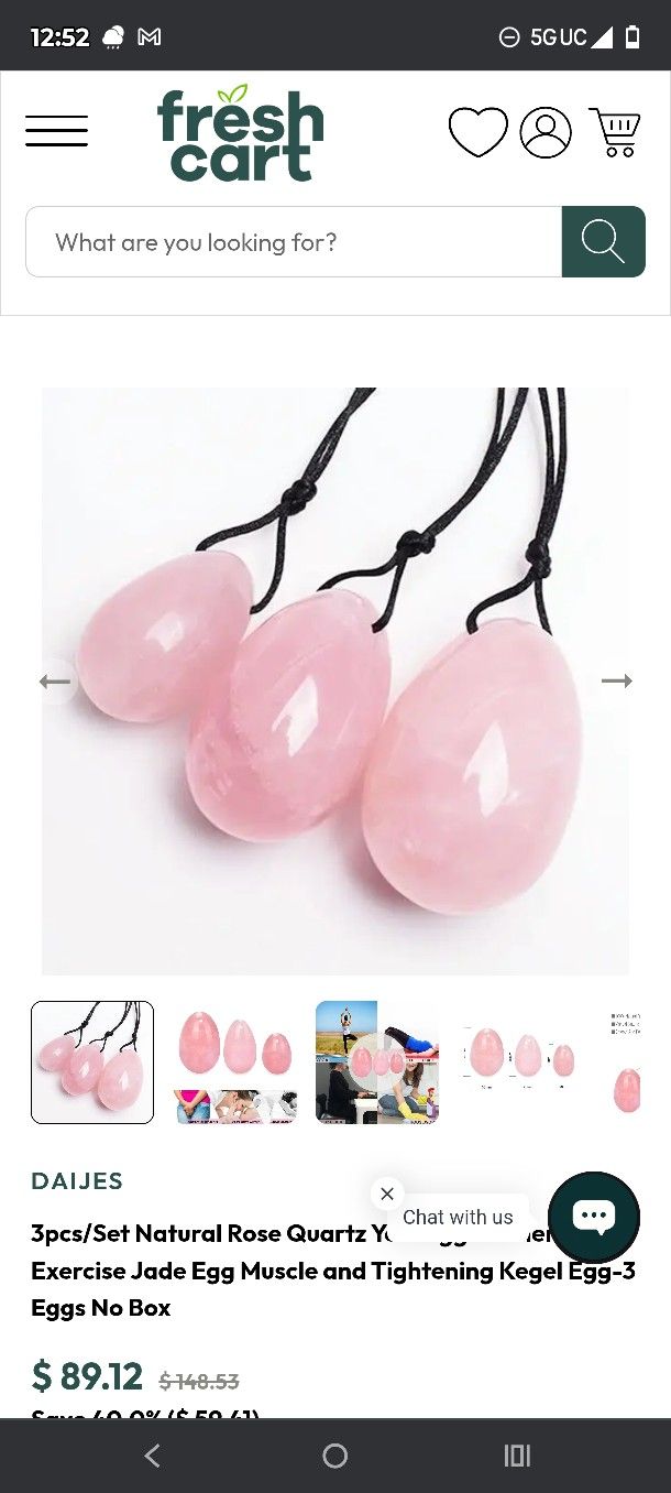 3pcs/Set Natural Rose Quartz Yoni Egg" set, Kegel Eggs or Jade Eggs