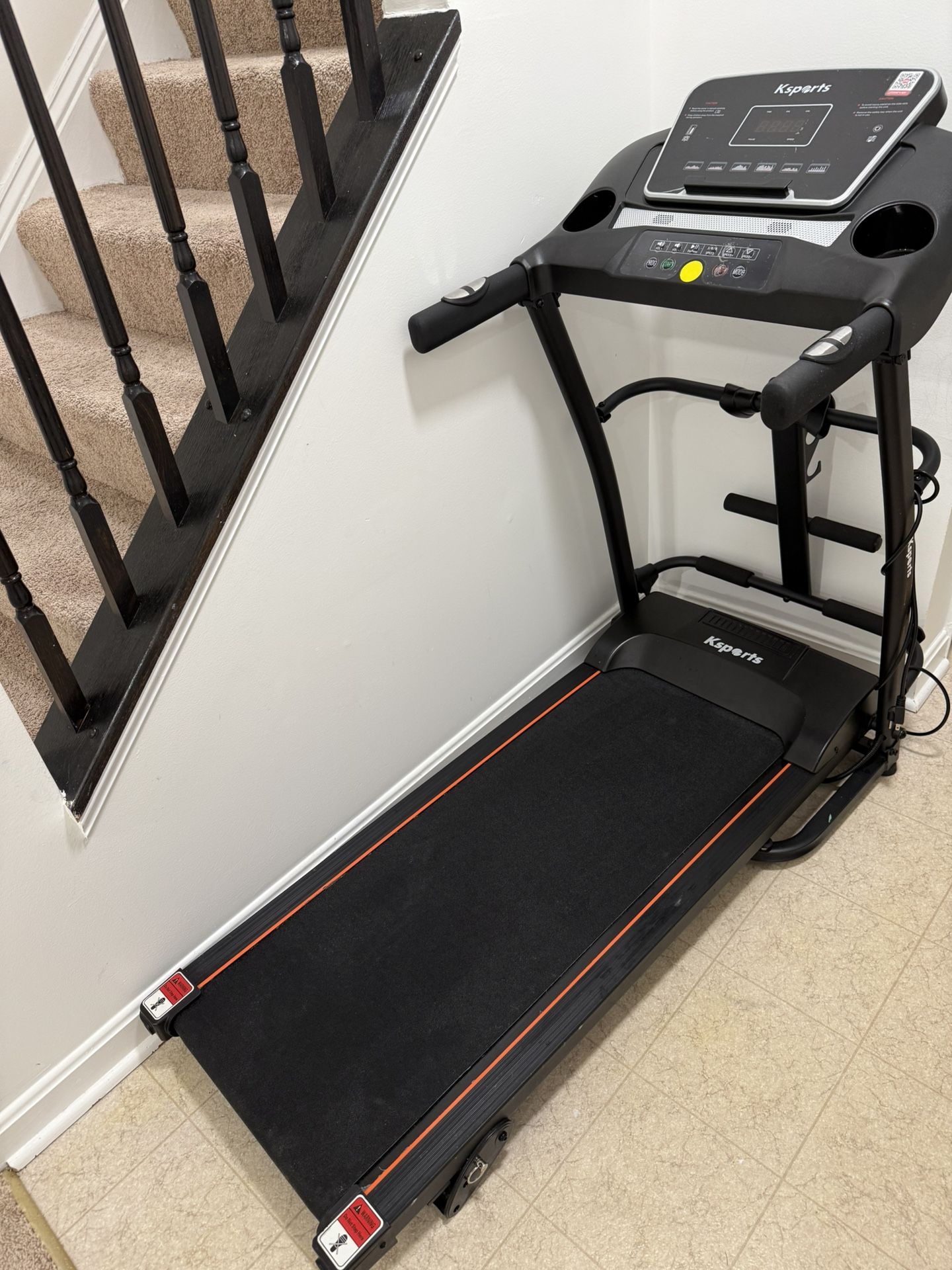 Ksports Foldable 16.5 Inch Cardio fitness Treadmill