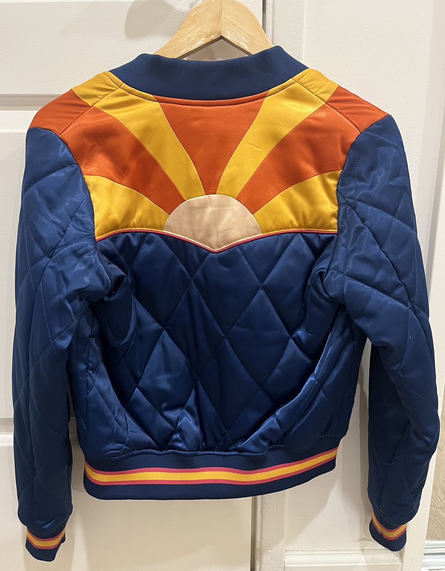 Blue Rising Sun Bomber Jacket - Classic Rock Couture