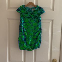 Ariel Little Mermaid Disney Princess Sequin Dress Size 4
