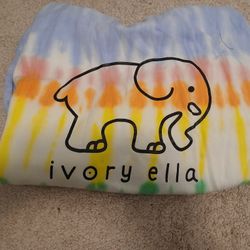 Ivory Ella Women's Pullover Hoodie Sweatshirt S Rainbow Bright Neon Tie- Dye 