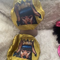 Double Layers Satin Cap.