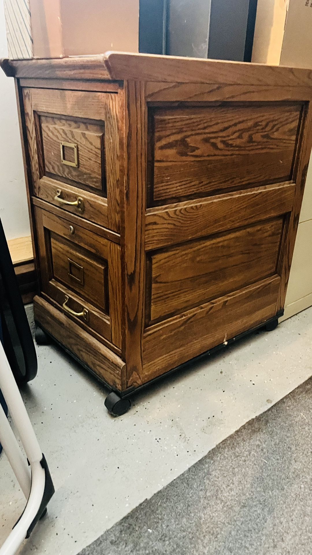 Oak File Cabinet