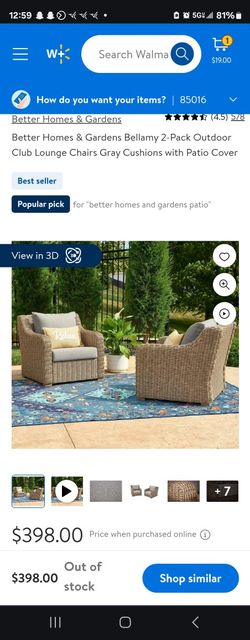 2 PC Patio Set With Covers