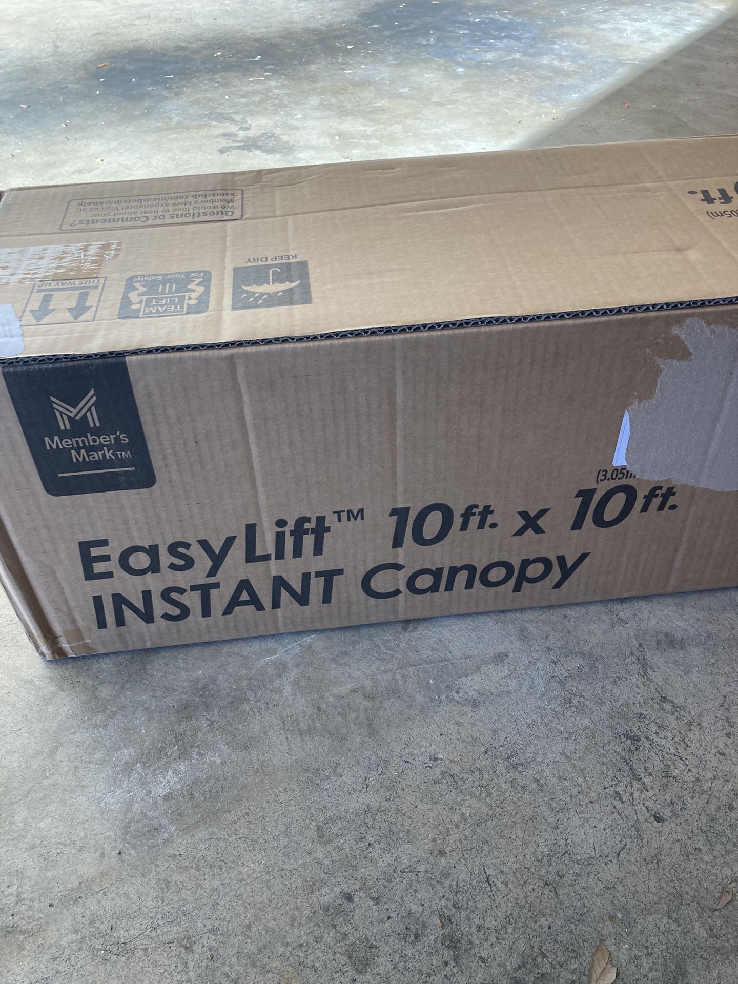 Member's Mark Easy Lift 10' x 10' Instant Сапору - NEW in Box