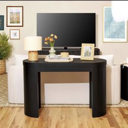 Drew Sofa Table – Rich Black Finish | Mid-Century Modern Style | NEW in Box ✨