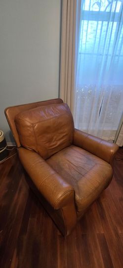 Brown Leather Recliner Chair