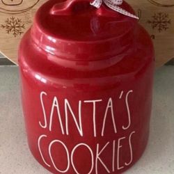 NEW RAE DUNN SANTAS COOKIES CANISTER