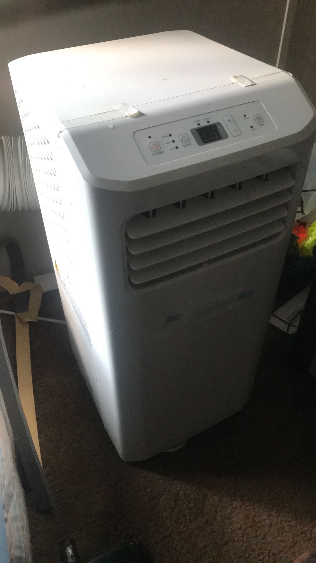 115-Volt White Vented Portable Air Conditioner Cools Under 299 Sq Ft