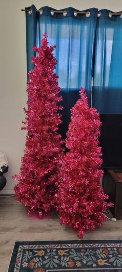 5 and 7 Foot Pink Christmas Trees