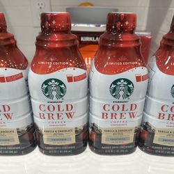 Starbucks Sweetened Vanilla & Chocolate Irish Cream Cold Brew Bottled Coffee Concentrate, 32 fl oz( 4pack)