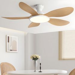 36" Scandi Wood Ceiling Fan Lamp-WM5004