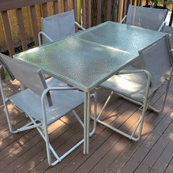 Glass Patio Table - Modern Design