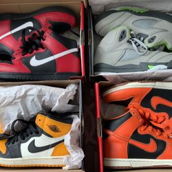 JORDAN AND DUNK KID SHOE BUNDLE SIZE 2 YOUTH