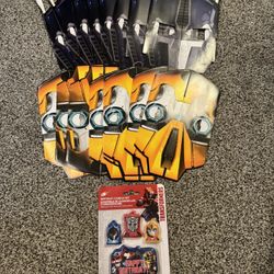 New Transformers birthday Party Masks and Candle Set