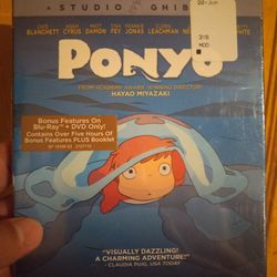 Ponyo Blu Ray and DVD set with Slipcover, Brand New